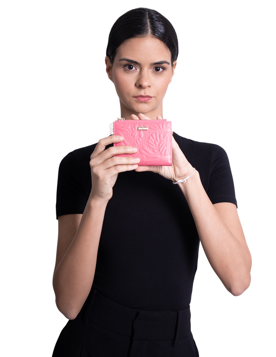 Cartera grabado mariposa para mujer 6