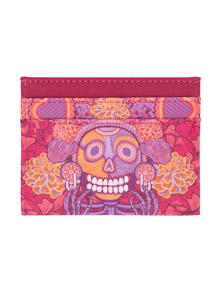 Tarjetero Día de Muertos Catrina para mujer 2