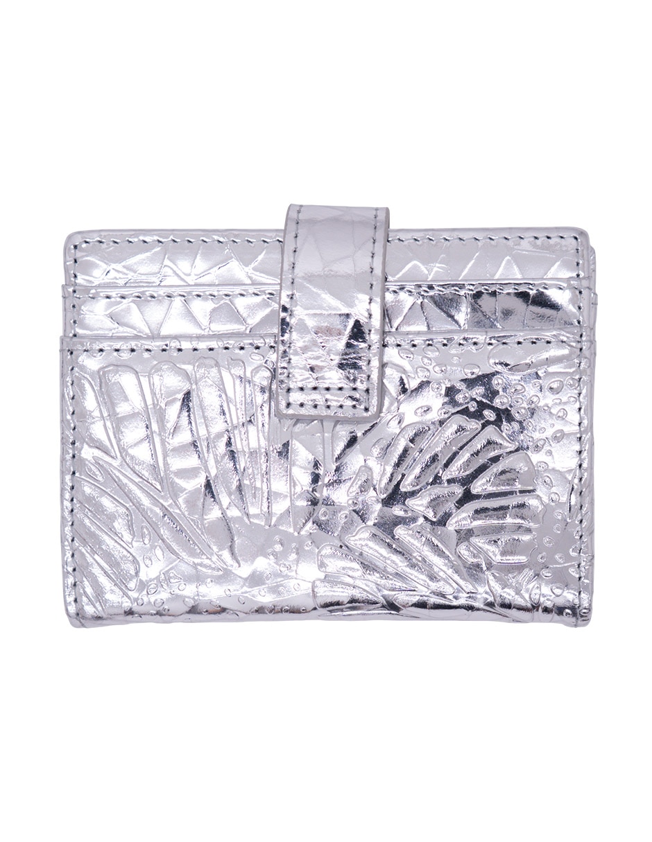 Tarjetero de piel Grabado Mariposa para mujer 5