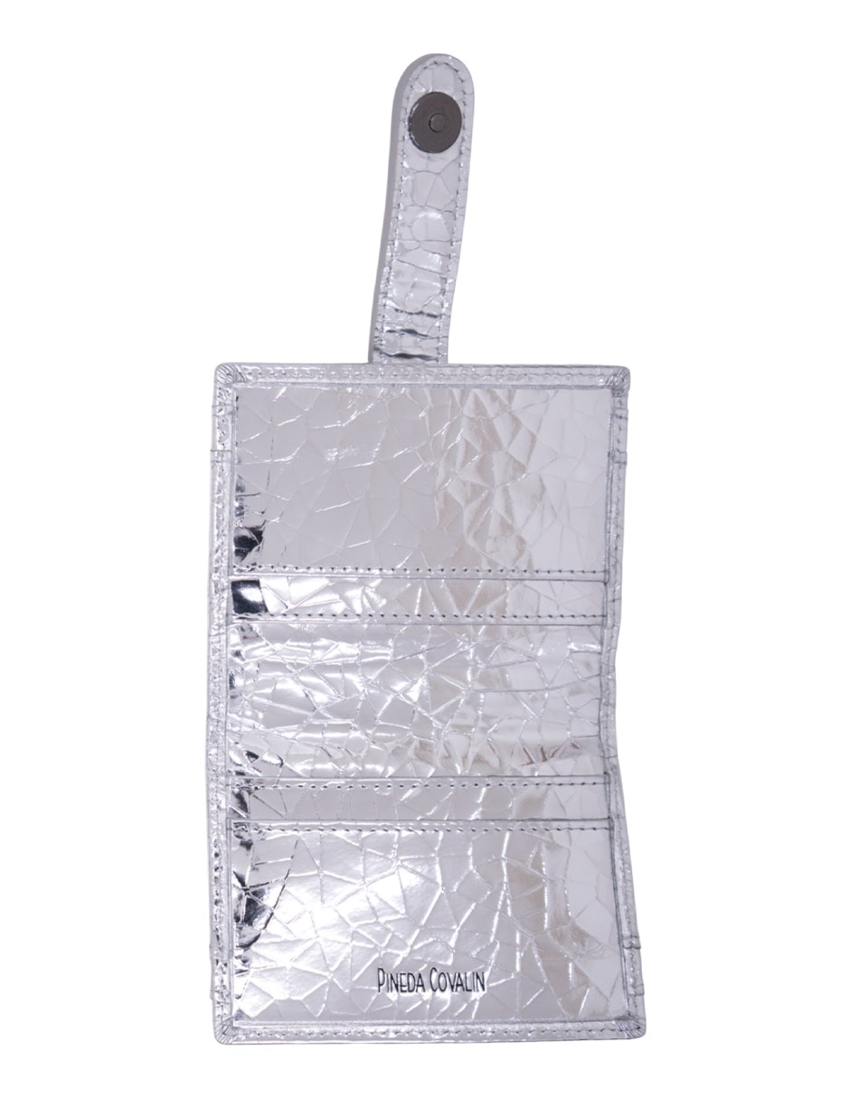 Tarjetero de piel Grabado Mariposa para mujer 6