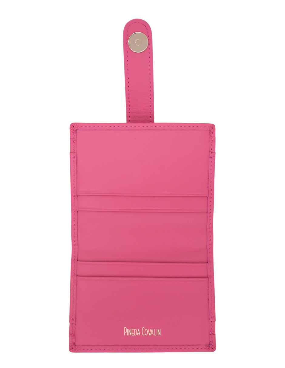 Tarjetero de piel Grabado Mariposa para mujer 7
