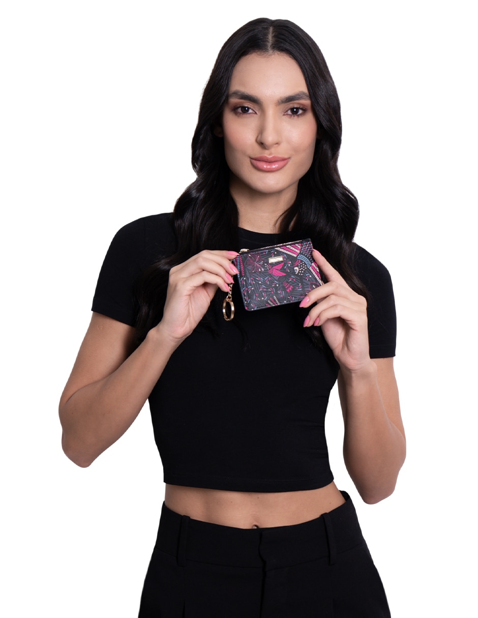 Tarjetero vinil colibrí para mujer 6
