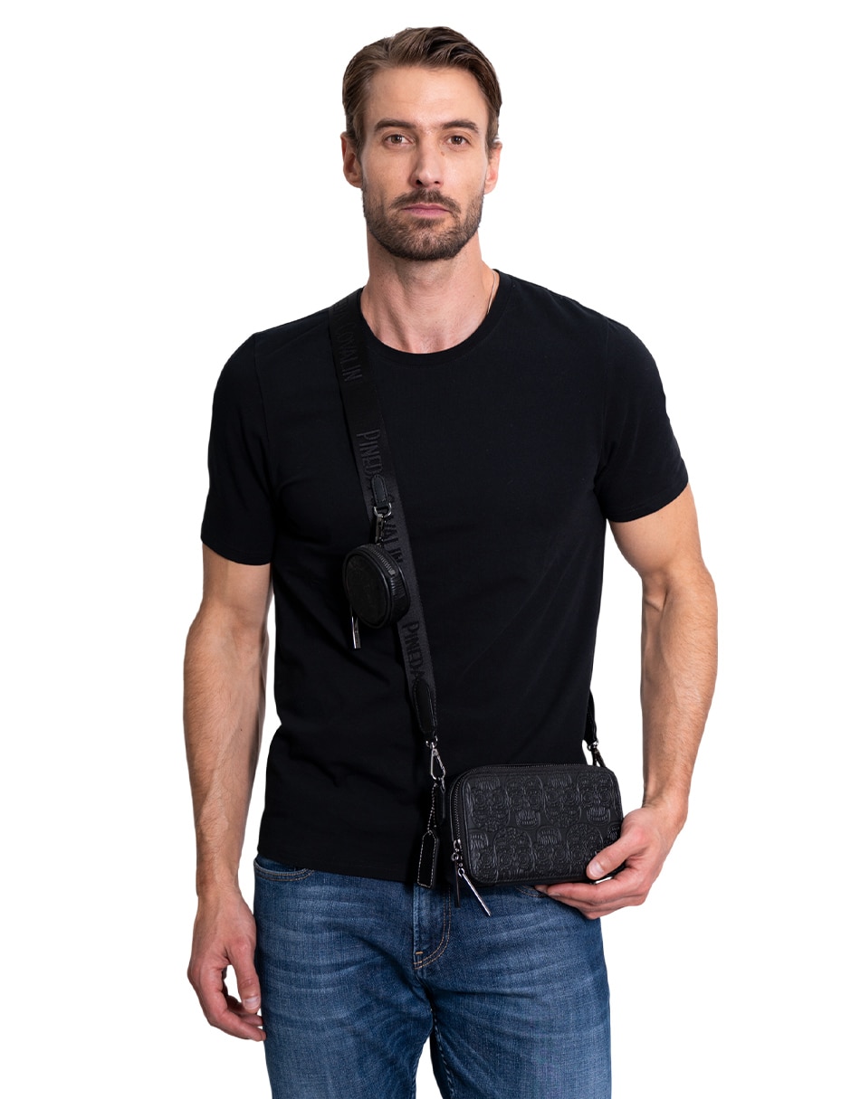 Set bolsa crossbody Tzompantli de piel para hombre 2