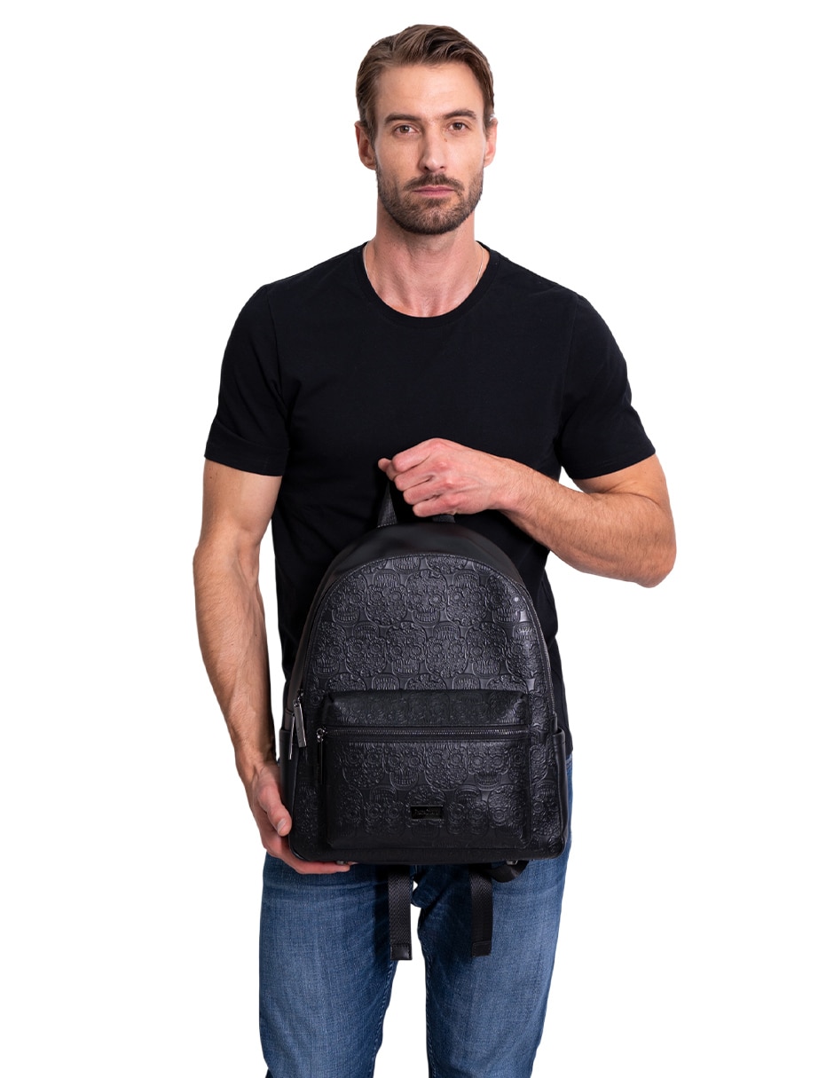 Mochila casual Grabado Tzompantli para hombre 5