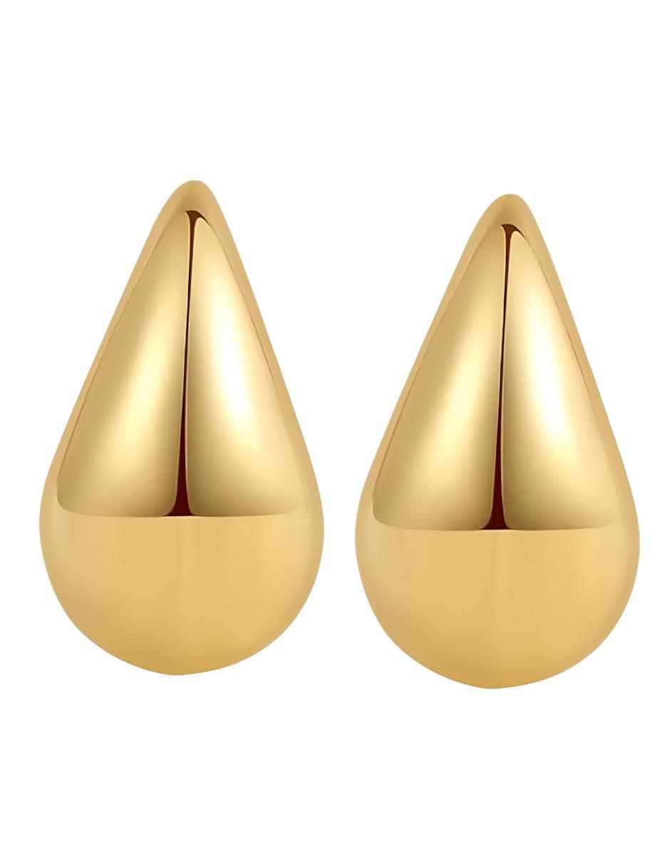 Aretes cortos de gota con acabado brillante Aretes cortos de gota con acabado brillante