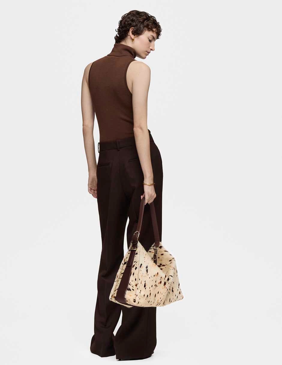 Bolsa Shoulder Fold de piel para mujer 9