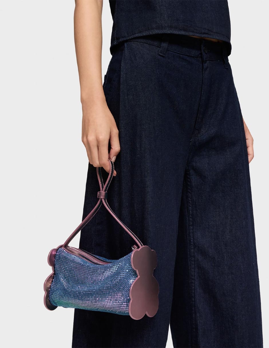 Bolsa shoulder Salsi Oso de piel para mujer 4
