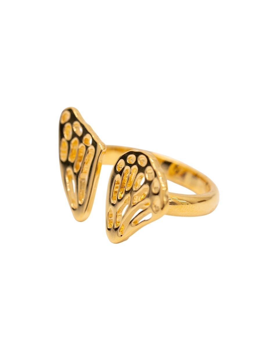 Anillo de mariposa chapa de oro 4