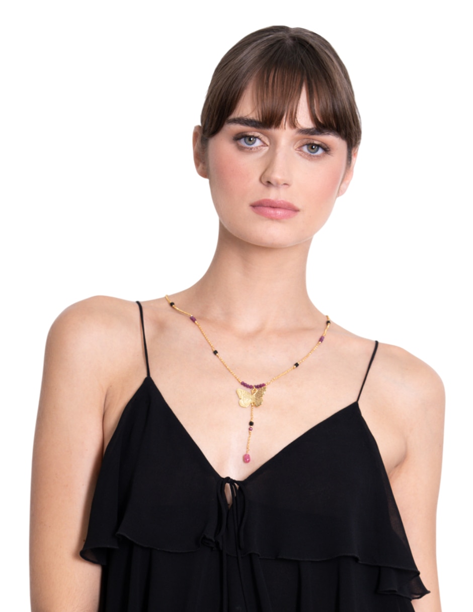 Collar de mariposa 18 K 3