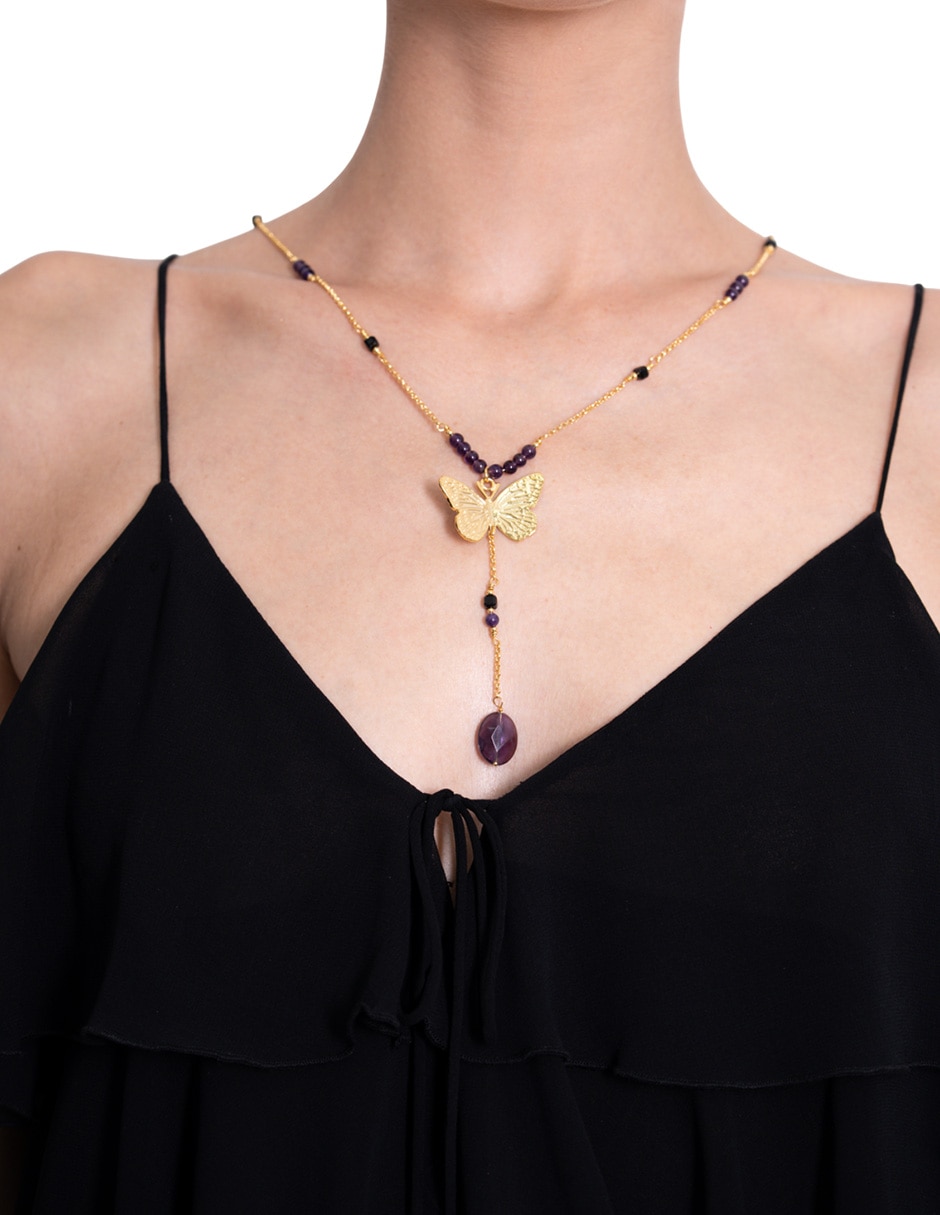 Collar de mariposa 18 K 3