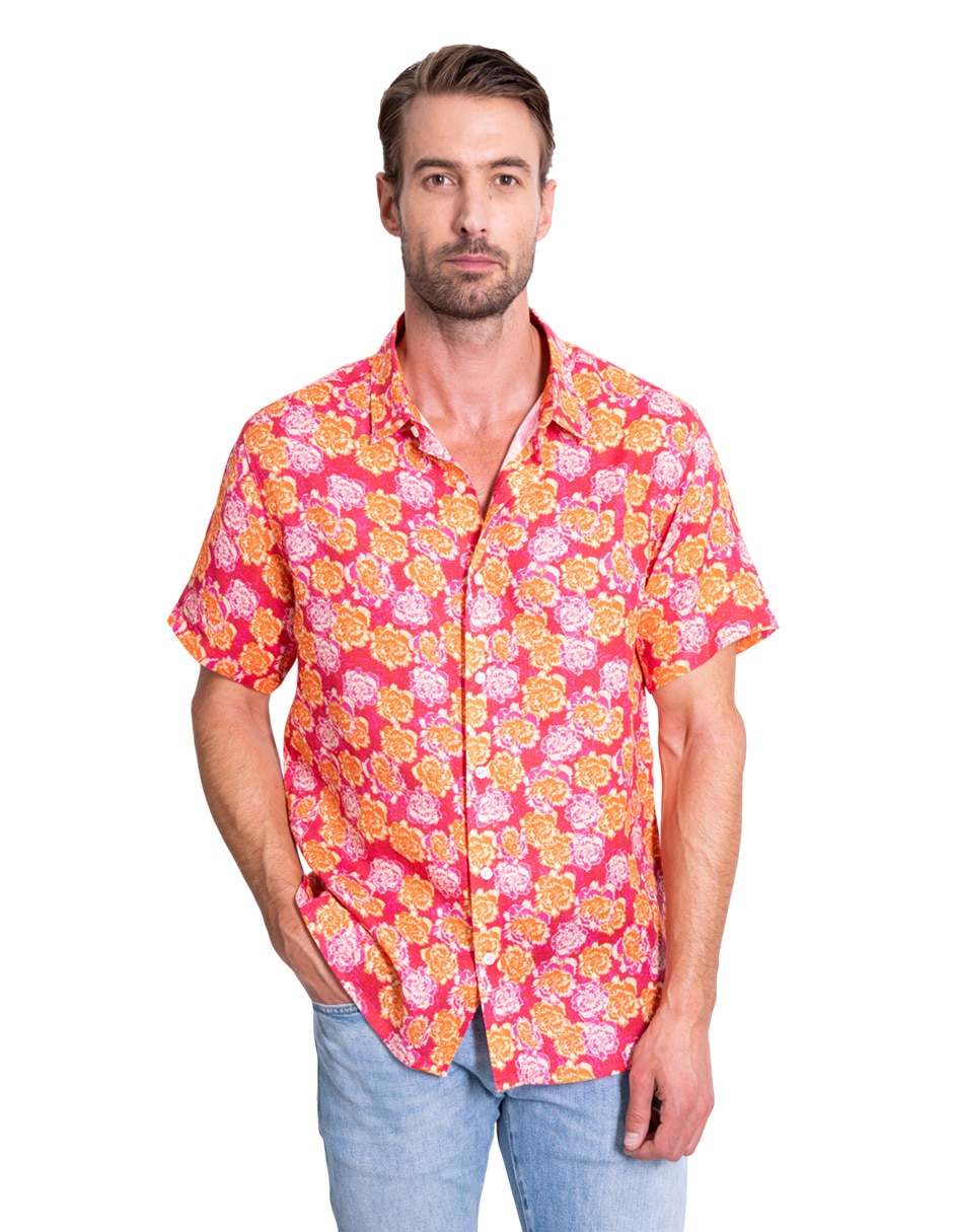 Camisa casual manga corta para hombre