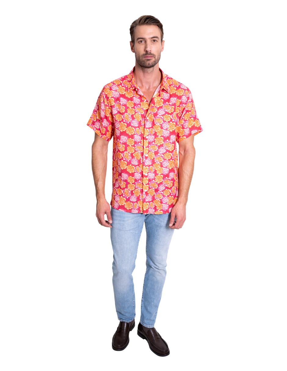Camisa casual manga corta para hombre 4