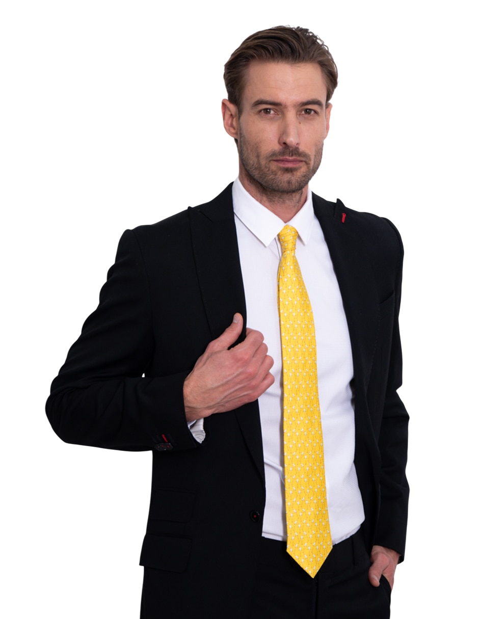 Corbata regular de seda estampada para hombre 3