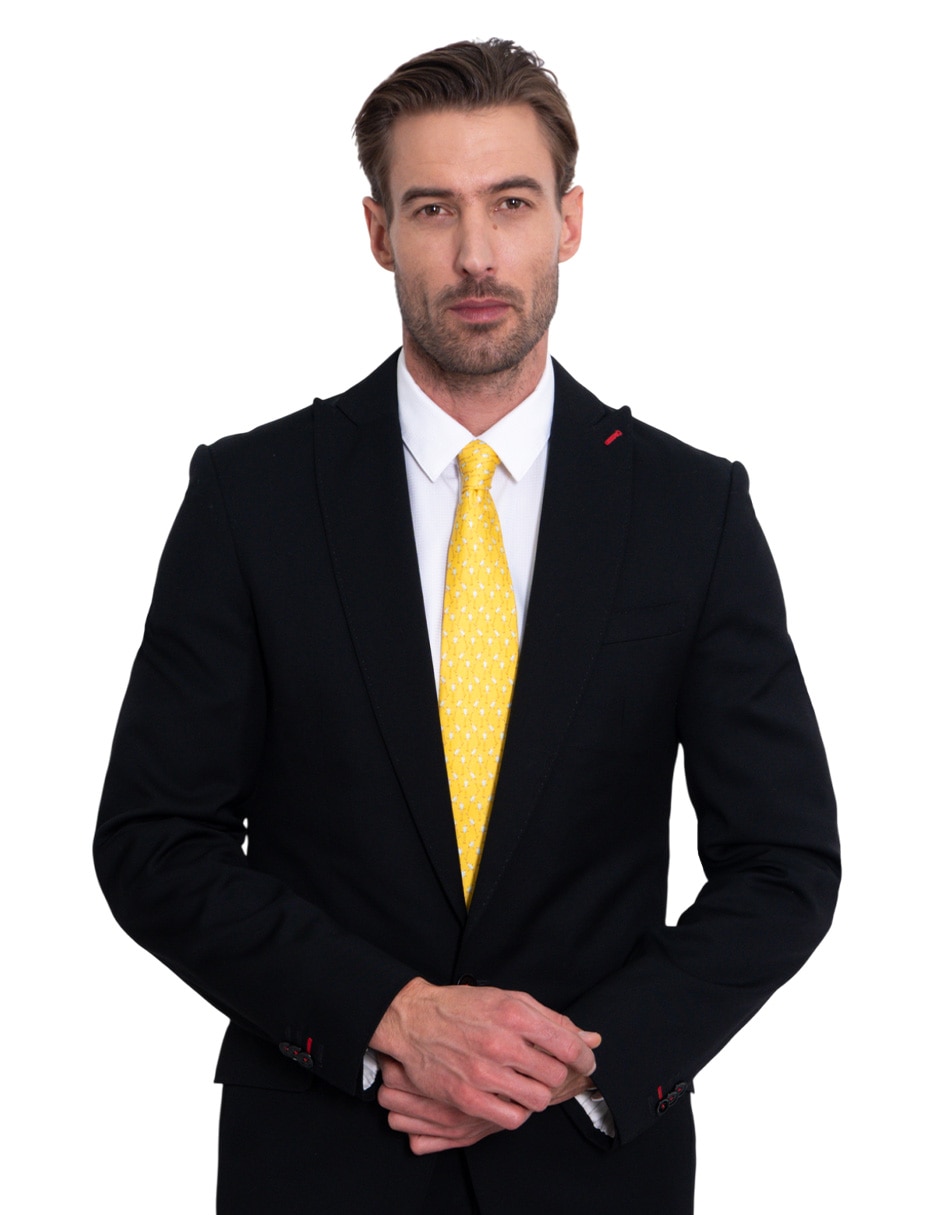 Corbata regular de seda estampada para hombre 4