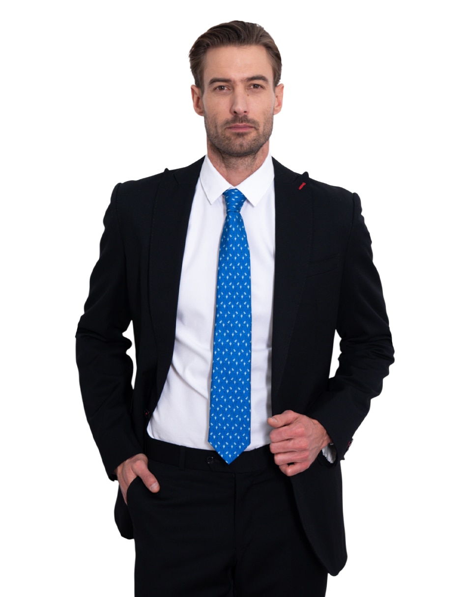 Corbata regular de seda estampada para hombre 3