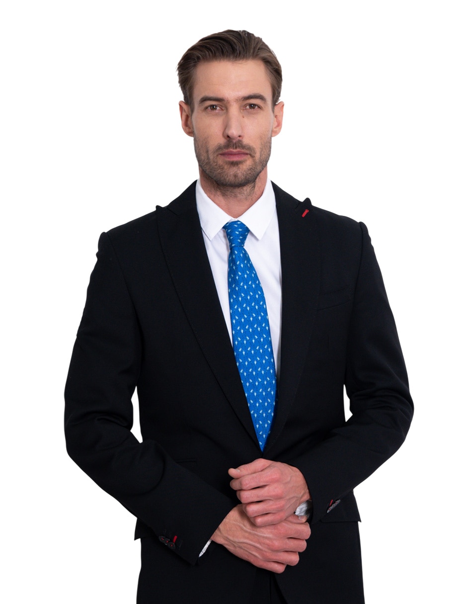 Corbata regular de seda estampada para hombre 4
