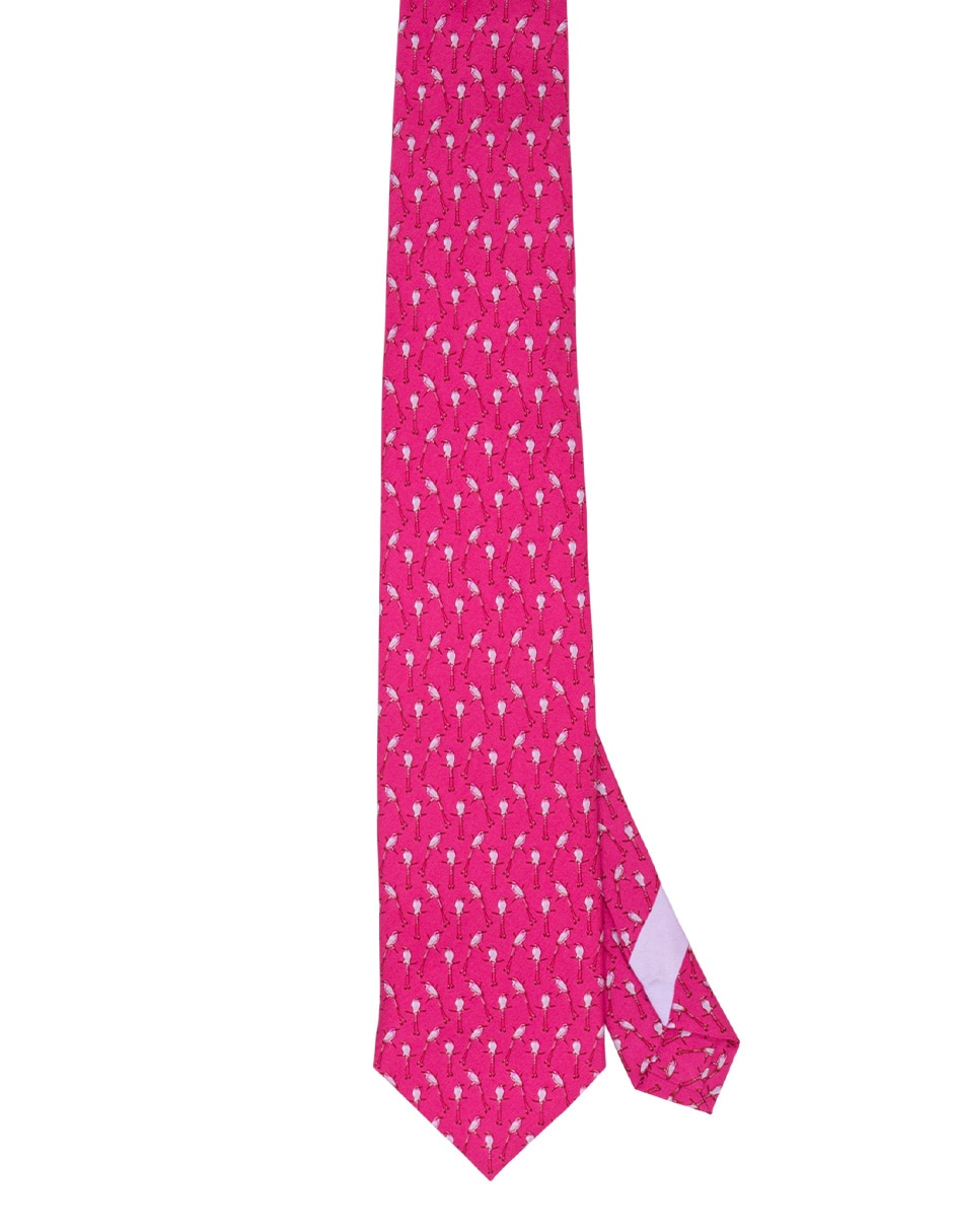 Corbata regular de seda estampada para hombre