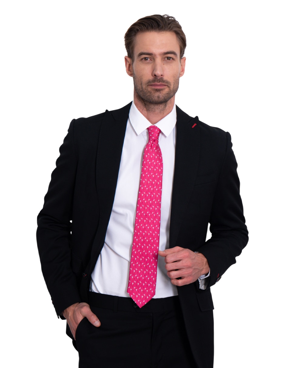 Corbata regular de seda estampada para hombre 3