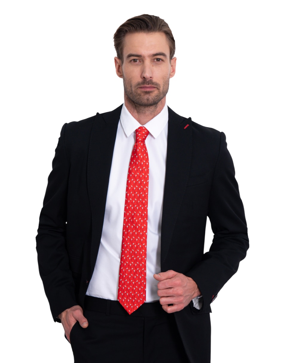 Corbata regular de seda estampada para hombre 3
