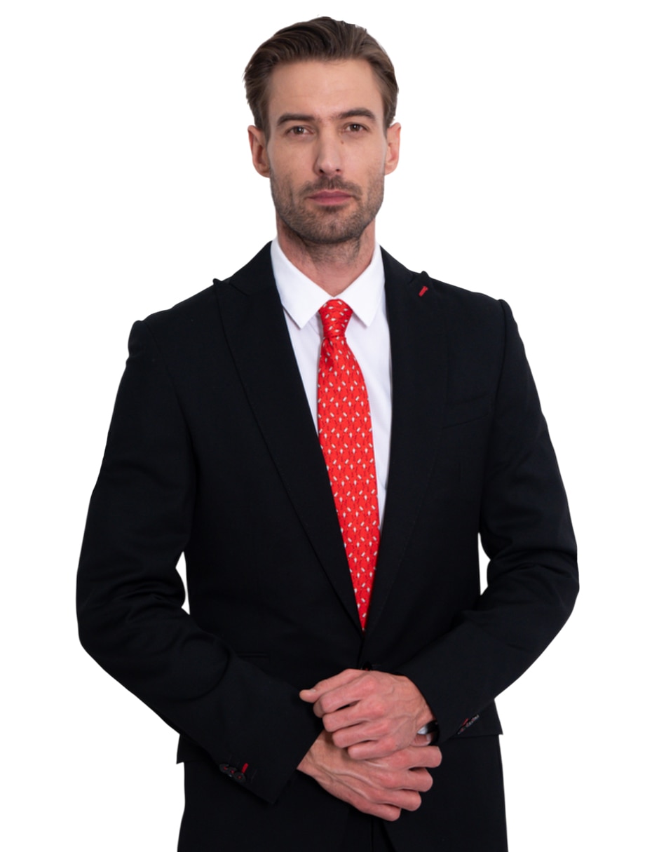 Corbata regular de seda estampada para hombre 4