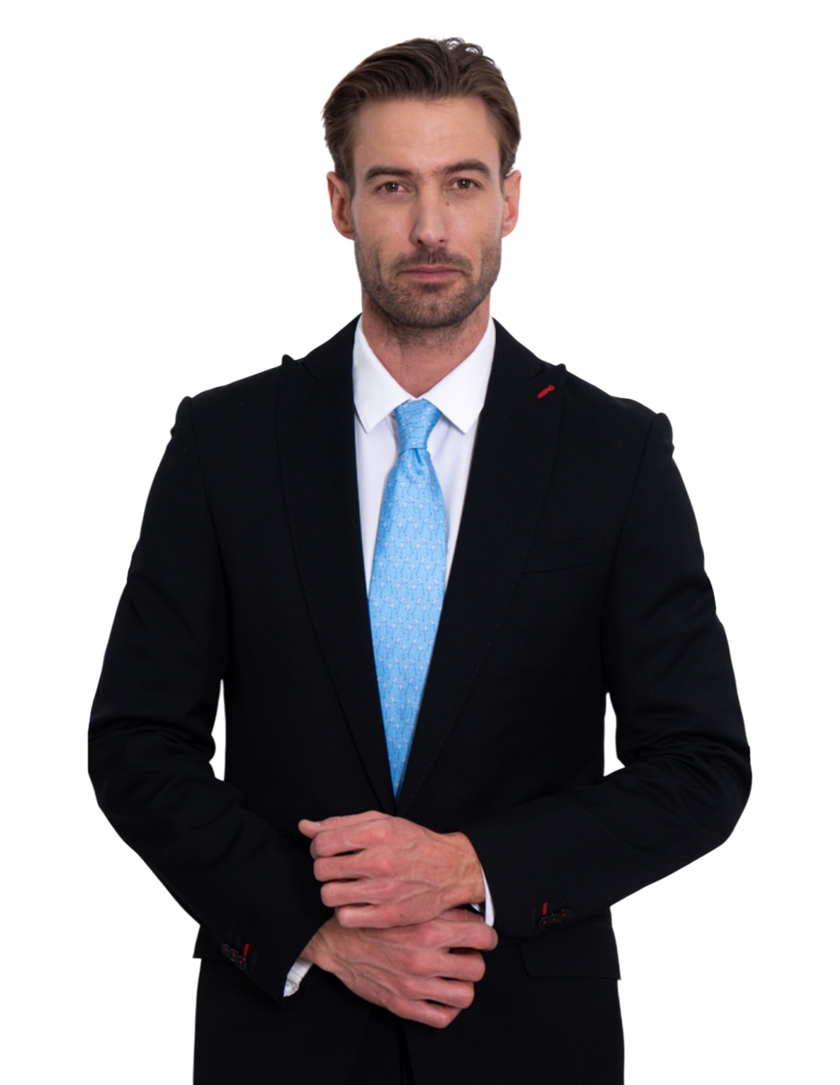Corbata regular de seda estampada para hombre 4