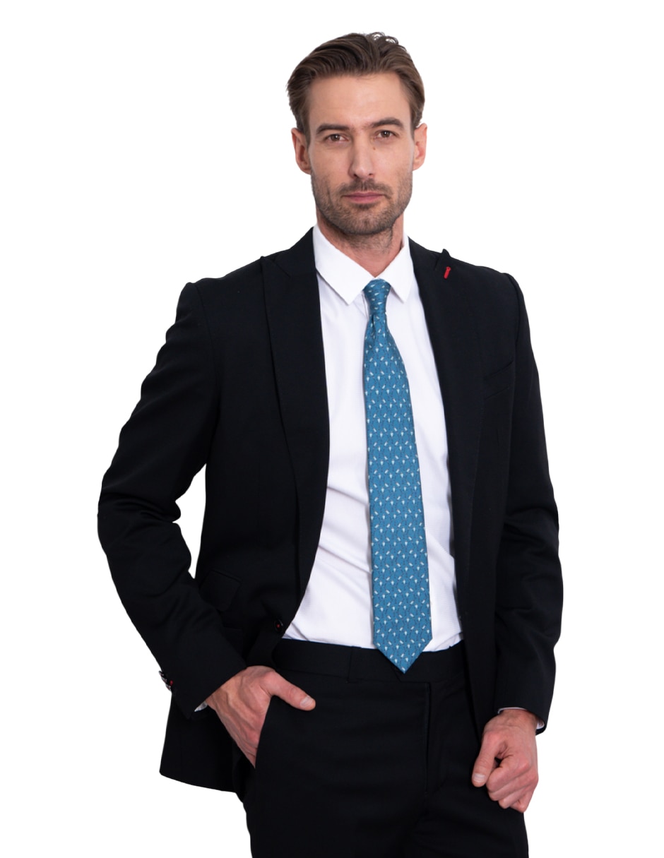 Corbata regular de seda estampada para hombre 3