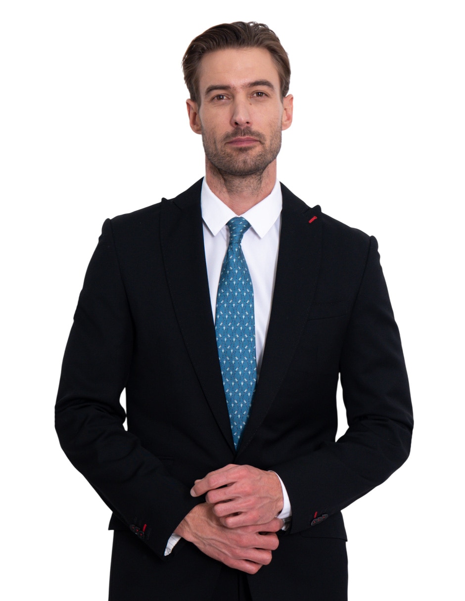Corbata regular de seda estampada para hombre 4