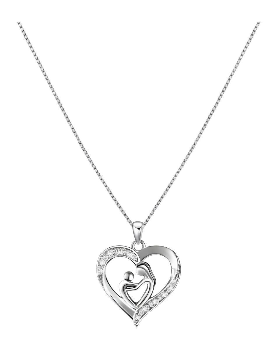 Collar de corazón de plata P 925