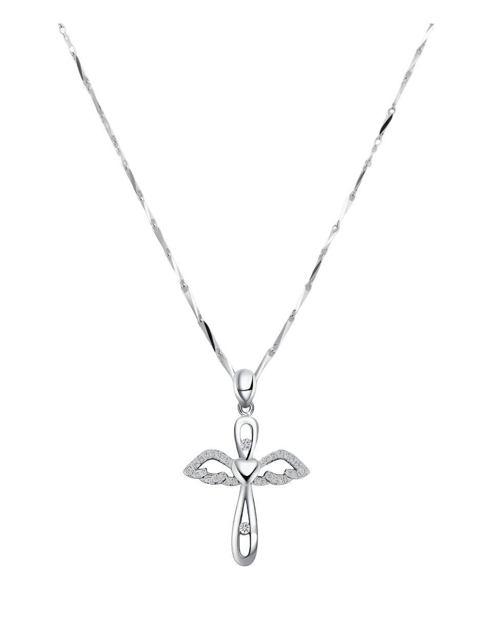 Collar de cruz de plata P 925