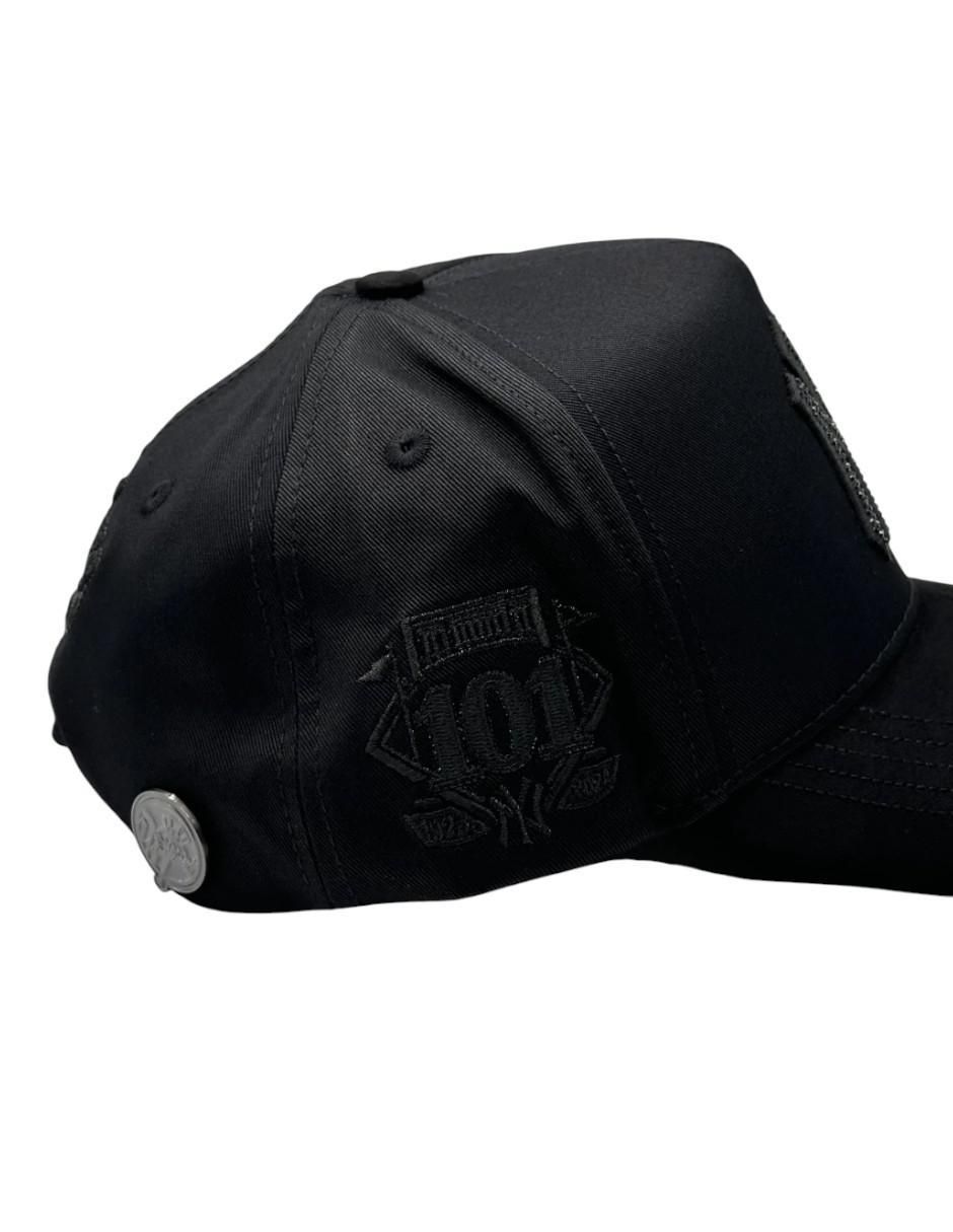 Gorra visera curva snapback casual kevin hats total black para hombre 4