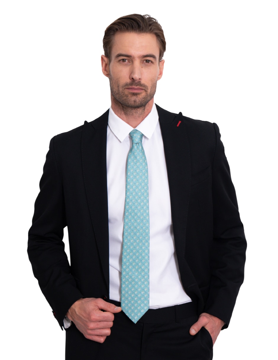 Corbata regular de seda estampada para hombre 2