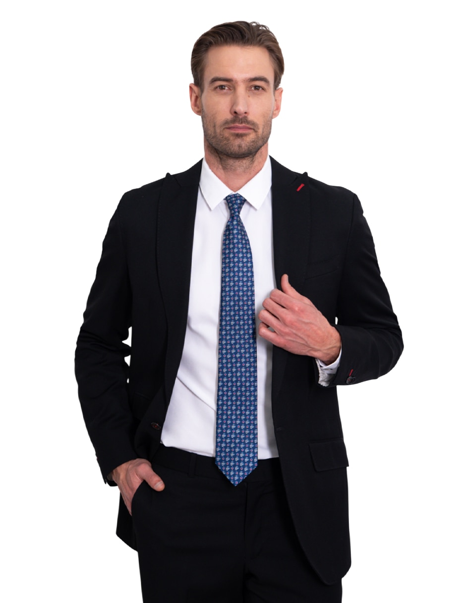 Corbata regular de seda estampada para hombre 3