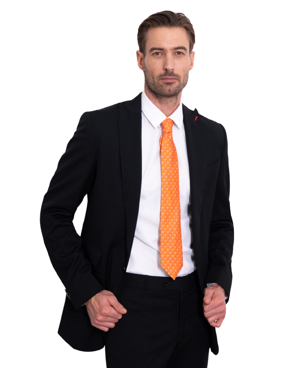 Corbata regular de seda estampada para hombre 3