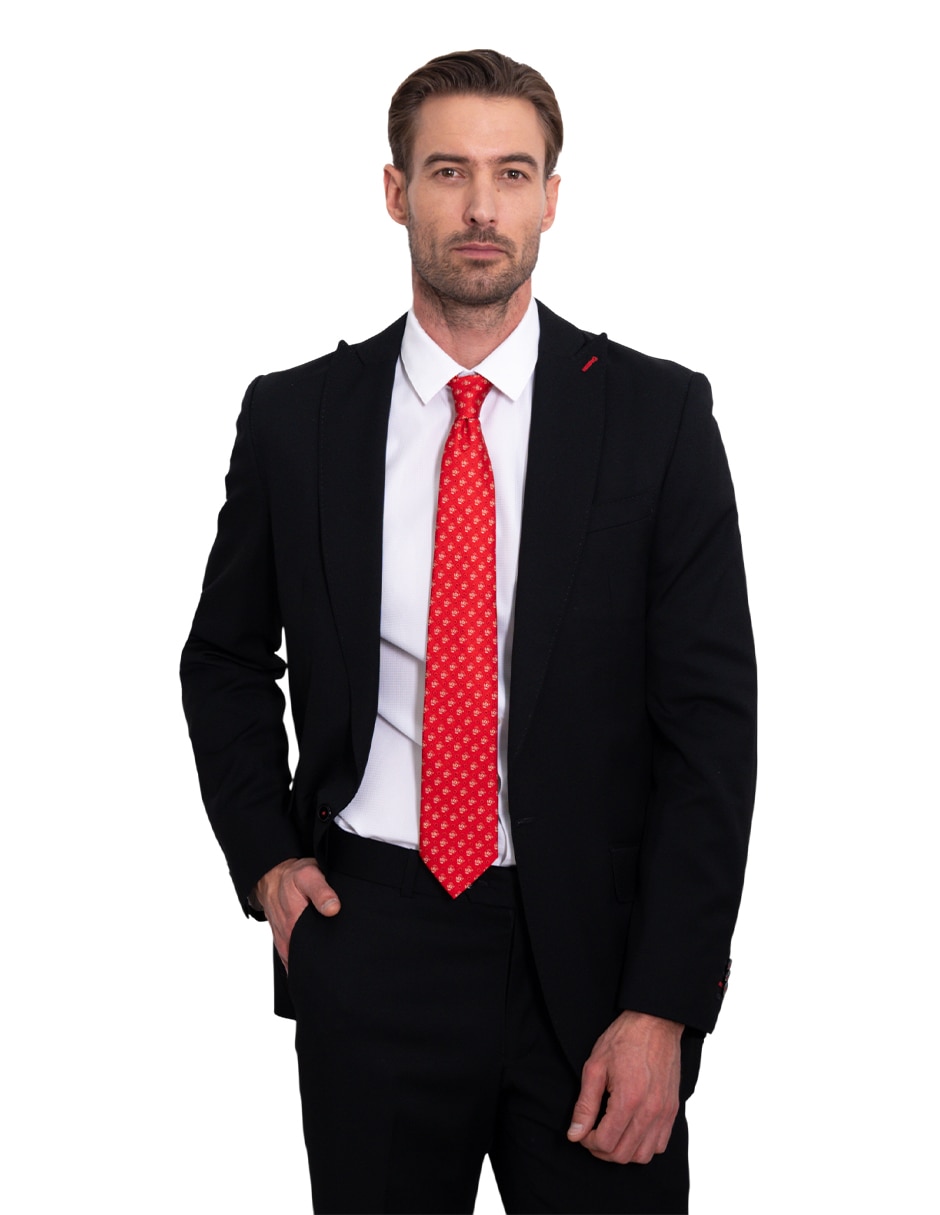 Corbata regular de seda estampada para hombre 4