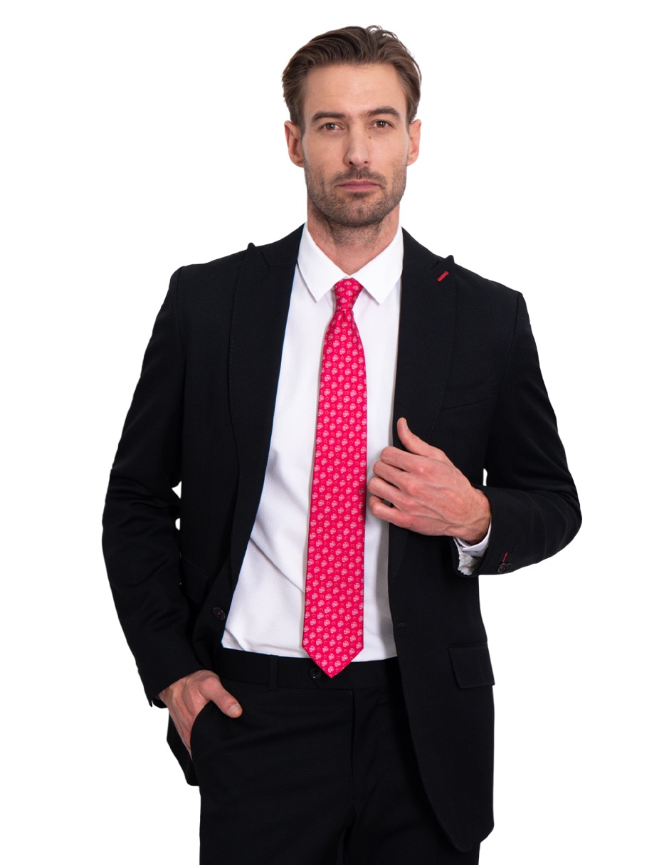 Corbata regular de seda estampada para hombre 2