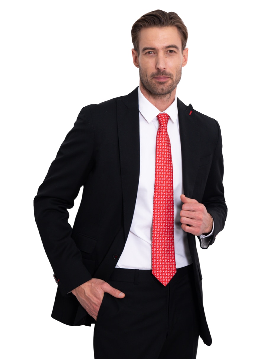 Corbata regular de seda estampada para hombre 4