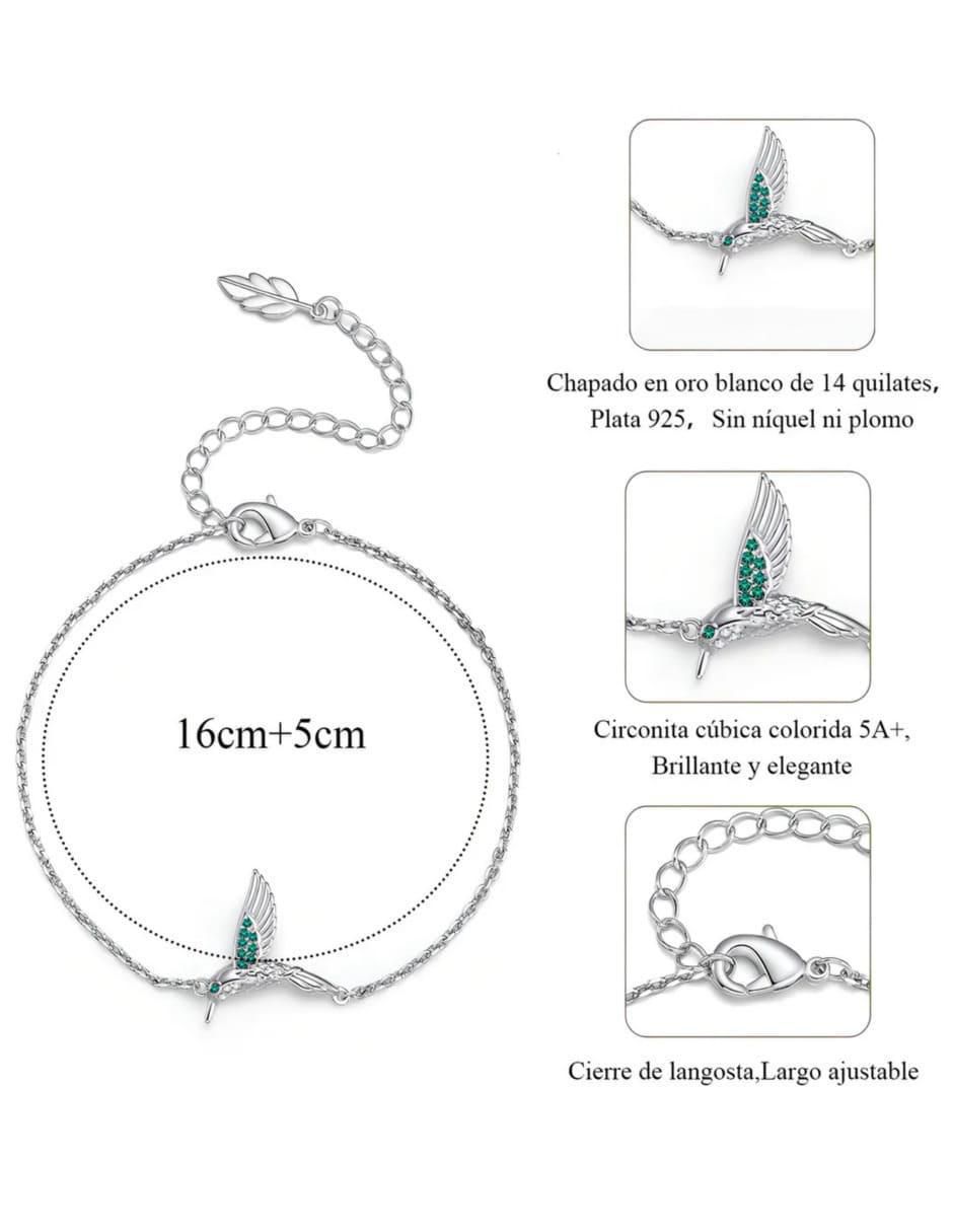 Pulsera de plata con circonita p 925 6