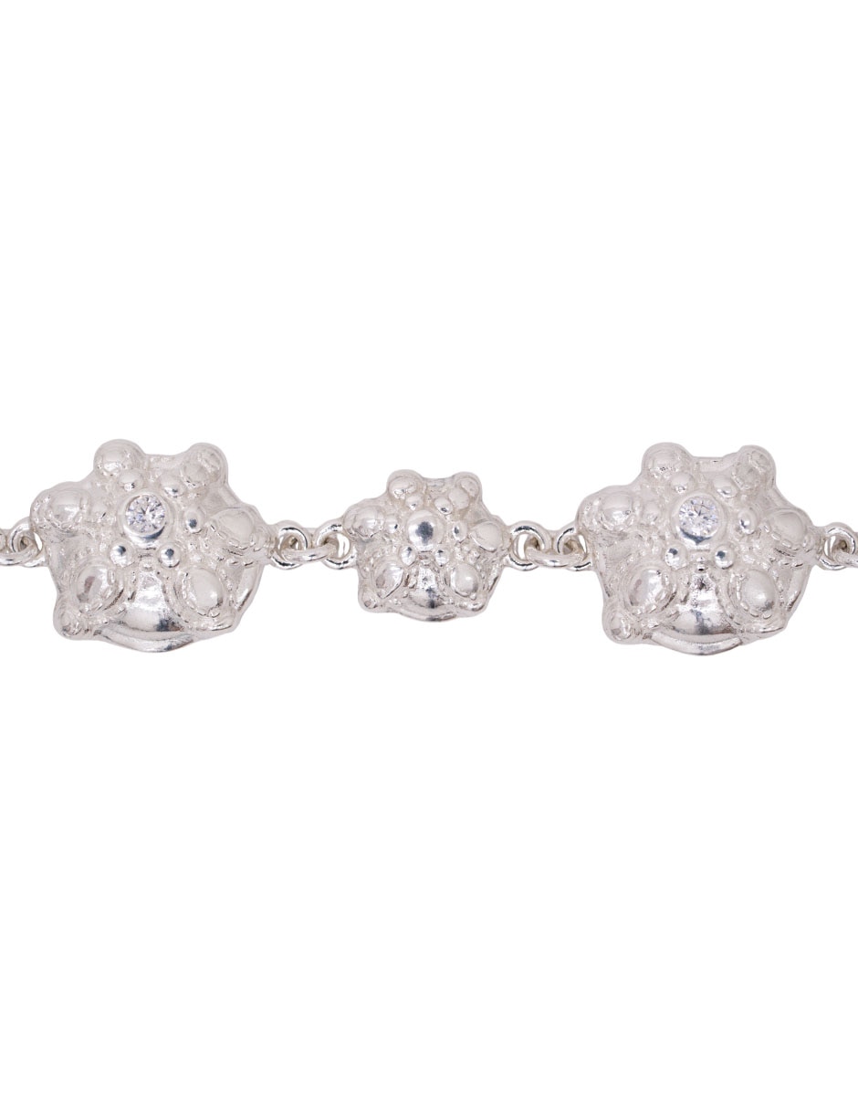 Pulsera de plata con zirconia P 925 Muertos con acabado 2