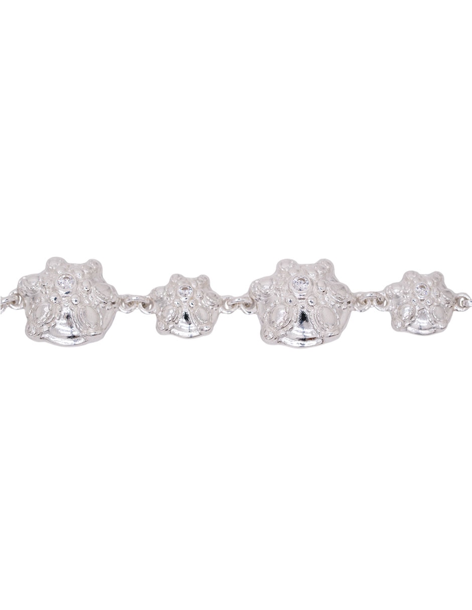 Pulsera de plata con zirconia P 925 Muertos con acabado 2