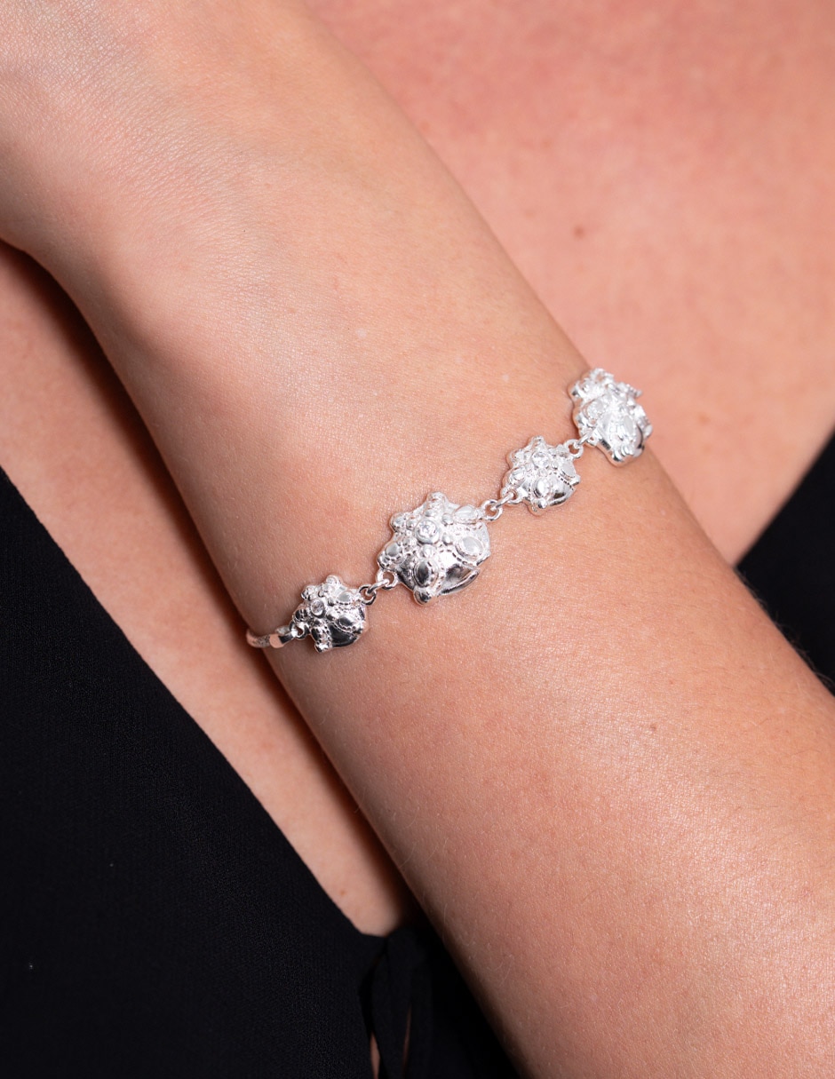 Pulsera de plata con zirconia P 925 Muertos con acabado 3