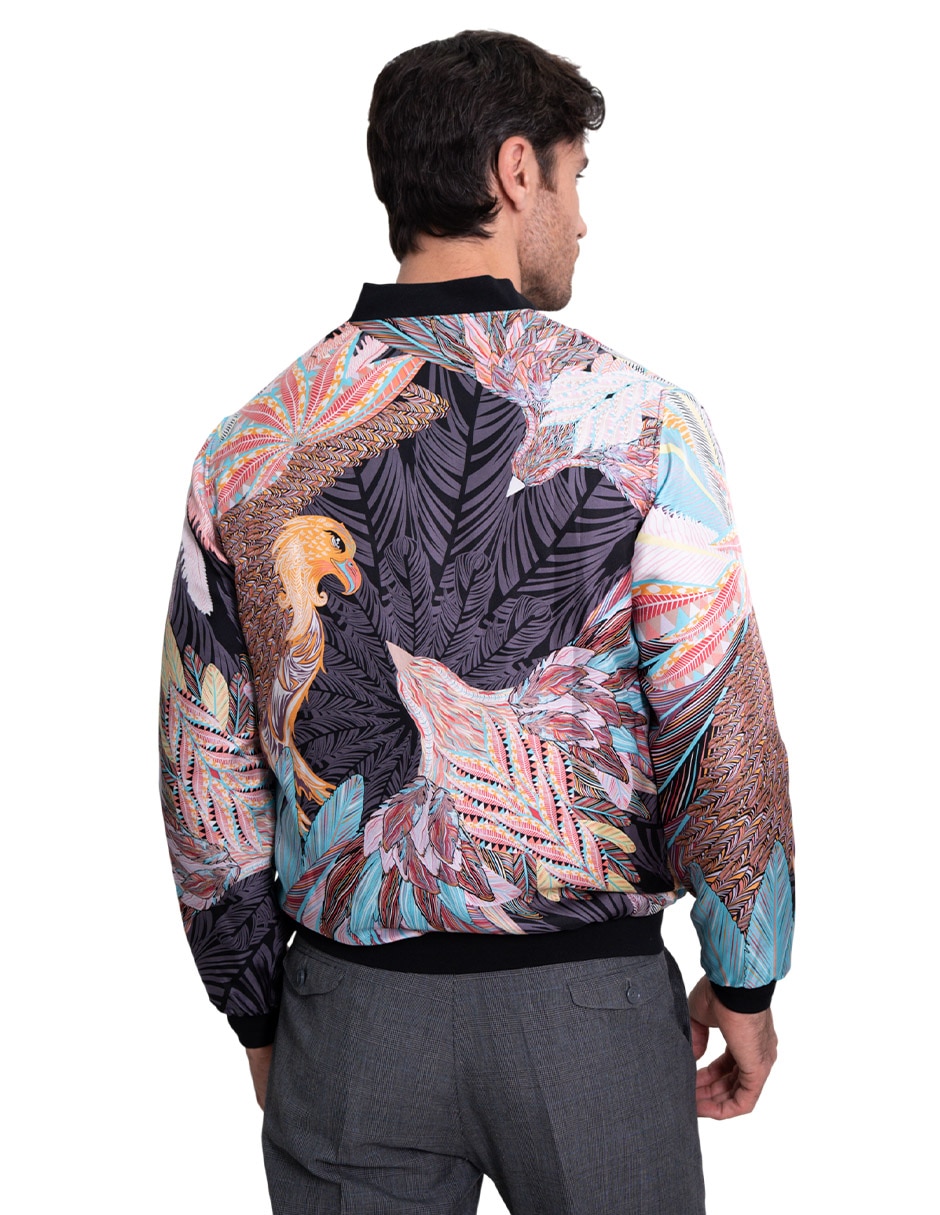 Chamarra bomber con bolsillos para hombre 5
