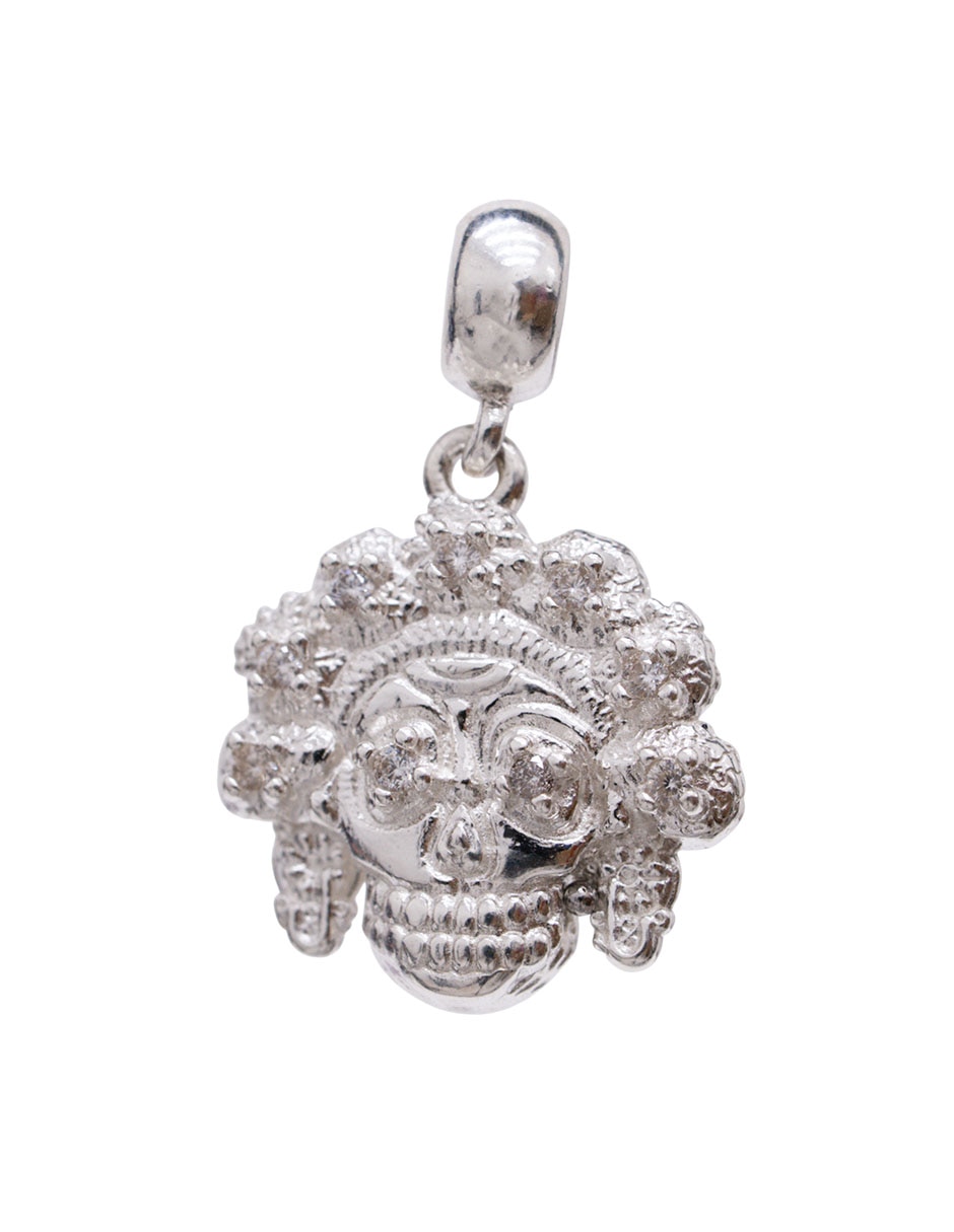 Charm de catrina de plata P 925 zirconia Charm de catrina de plata P 925 zirconia