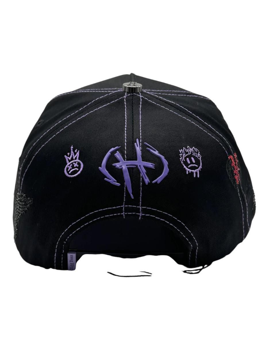 Gorra visera curva snapback casual Sad Boyz Purple para hombre 3