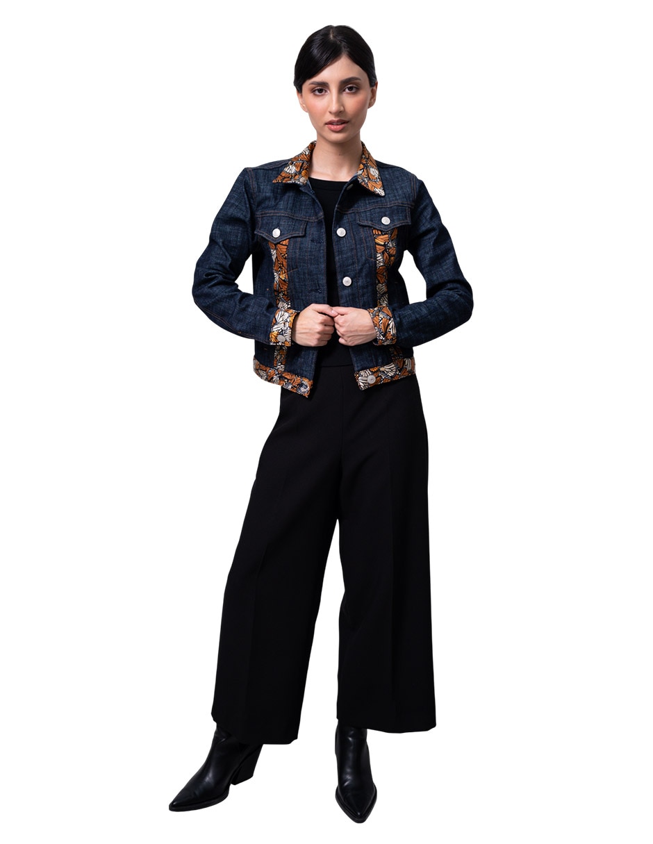Chamarra denim Mariposa Monarca para mujer 3