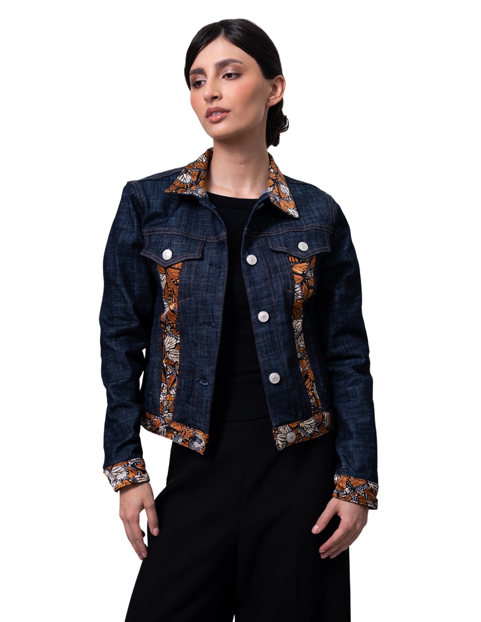 Chamarra denim Mariposa Monarca para mujer 5