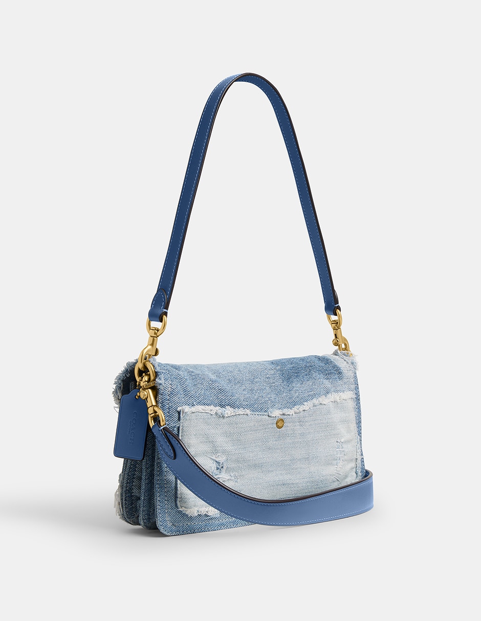 Bolsa shoulder Denim Patchwork para mujer 3