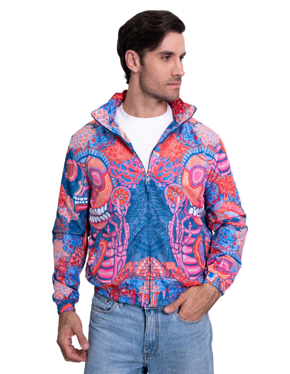 Chamarra bomber Día de muertos Catrina para hombre Chamarra bomber Día de muertos Catrina para hombre