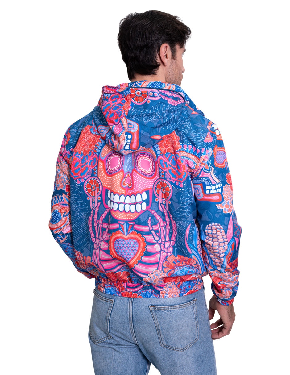 Chamarra bomber Día de muertos Catrina para hombre 2