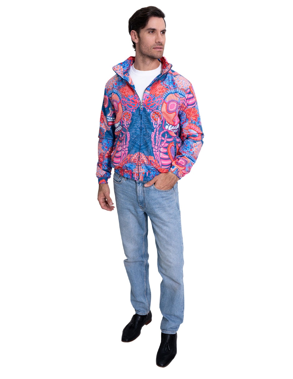 Chamarra bomber Día de muertos Catrina para hombre 3