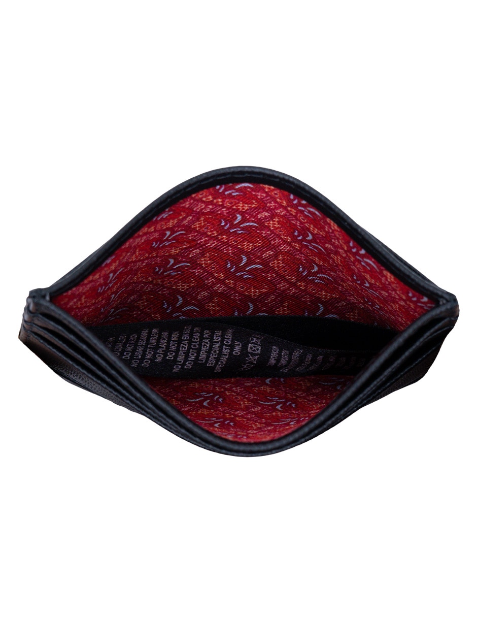 Tarjetero de piel Coatlicue Cabeza Bicefala para hombre 3